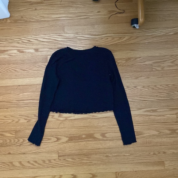 Blue Cropped Long Sleeve - Picture 2 of 2